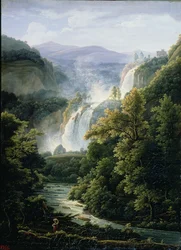 Wodospad Cascata delle Marmore na rzece Velino, 1819